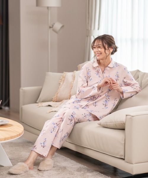 mila schon】中空糸ネルプリント パジャマ（ルームウェア/パジャマ