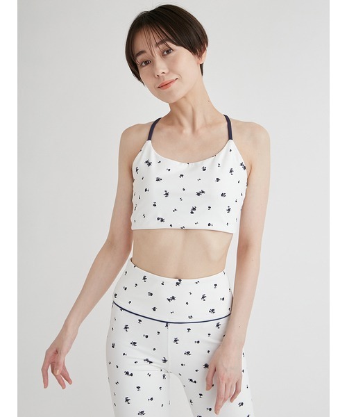 emmi（エミ）の「【emmi yoga】ミニフラワーUVカットブラトップ