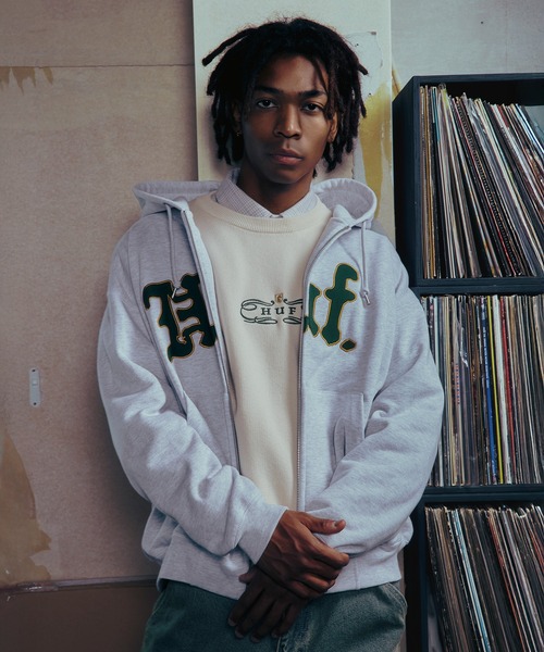 NOBLE FULL ZIP FLEECE HOODIE（パーカー）｜HUF（ハフ）の