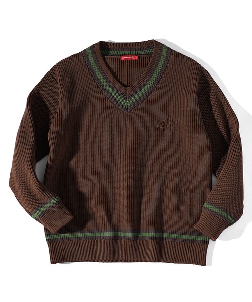 DIVINER GOLF】ルーズシルエットVネックニット メンズ ゴルフウェア