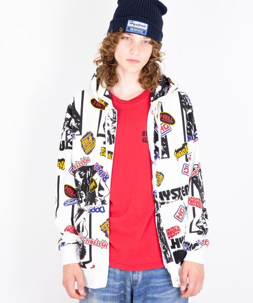 HYSTERIC GLAMOUR（ヒステリックグラマー）の「4GIRLS柄 パーカー