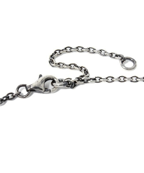 ダブルフェザー & ダイヤモンド ネックレス シルバー925 メンズ