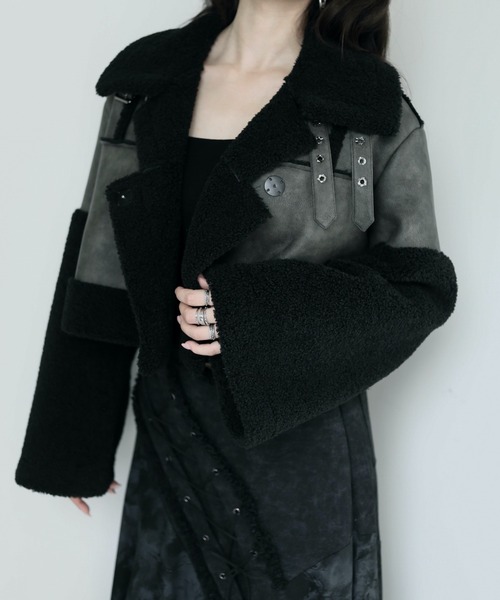 セール】フェイクレザームートン（ムートンコート）｜VEILA（ヴェイラ