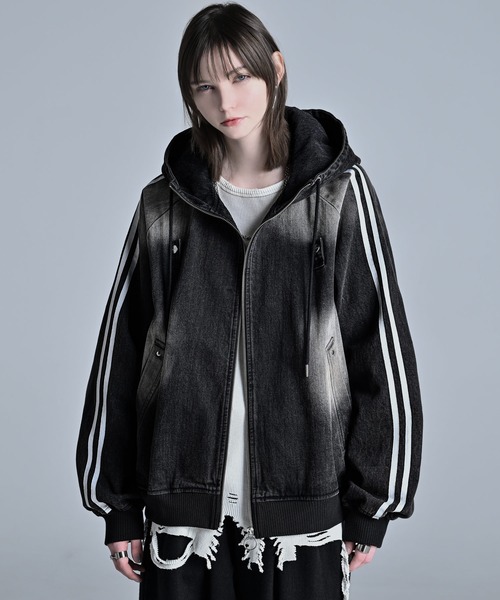 ADRER（アドラー）の「line sleeve track zip parker jacket / ライン