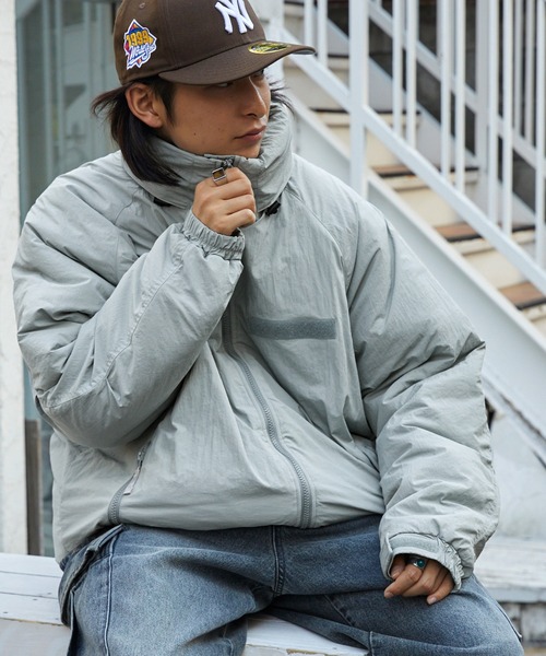 2WAY 撥水ナイロン ビッグシルエット ミリタリーショート中綿