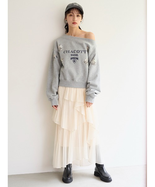 セール】ストレートプリーツティアードスカート（スカート）｜SNIDEL