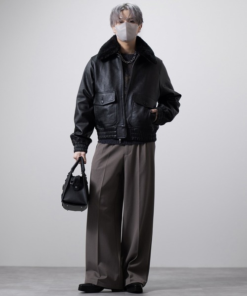 CLEL（クレイル）の「【CLEL】Cow Leather G-1 Blouson / 牛革