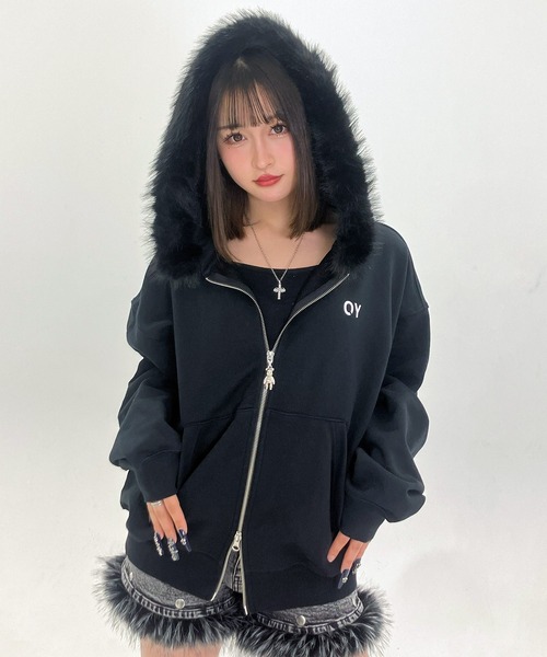 セール】『OY/オーワイ』DOLLY FAUX FUR HOODIE ZIP UP/ドリー ファー