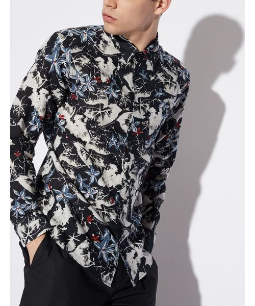 セール】【A|Xアルマーニ エクスチェンジ】アロハ柄 コットンリネン