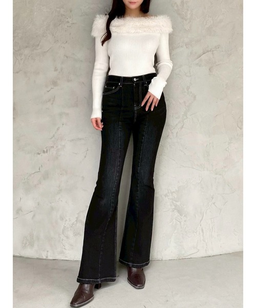 セール】スタイルメイクフレアデニムパンツ（デニムパンツ）｜RESEXXY