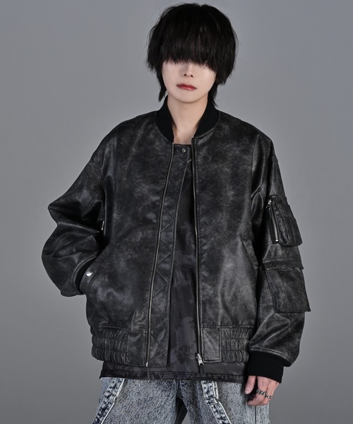 vintage make PU / camouflage reversible MA-1 / ヴィンテージメイク