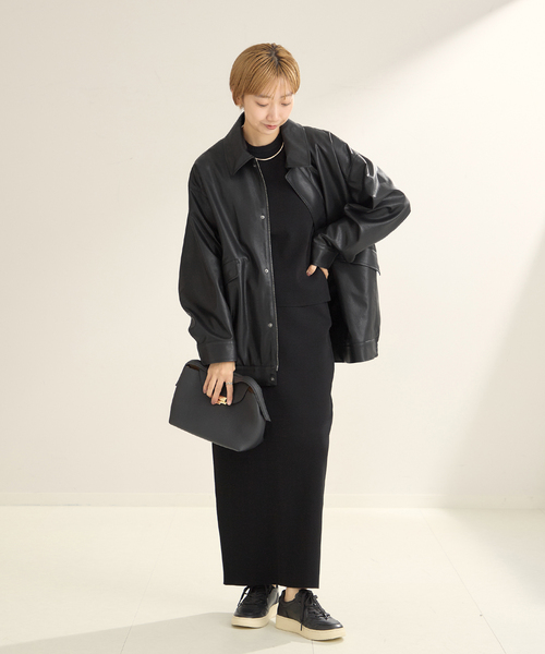 セール】Leather Like ブルゾン（ブルゾン）｜Plage（プラージュ）の