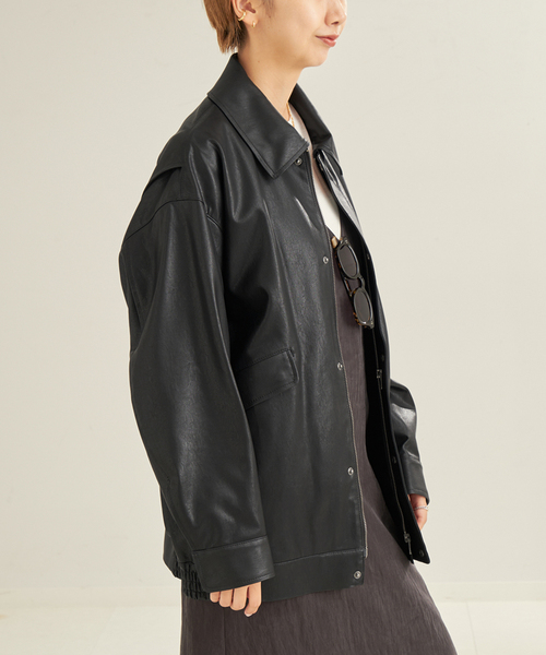 セール】Leather Like ブルゾン（ブルゾン）｜Plage（プラージュ）の