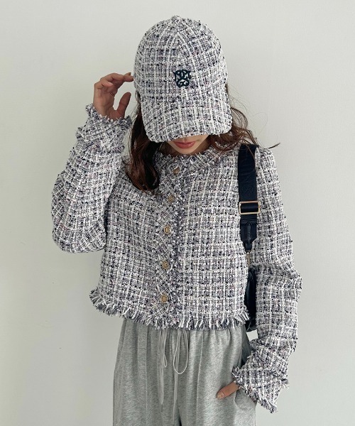 セール】ツイードジャケット（ノーカラージャケット）｜SNIDEL