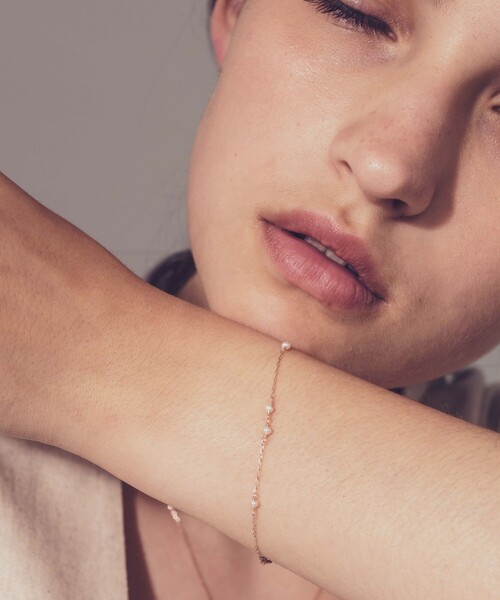 ete（エテ）の「○K10MPG ムード パール ステーションブレスレット