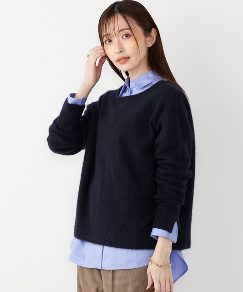 SHIPS Colors:フォックス アンゴラ ボートネック ニット◇（ニット