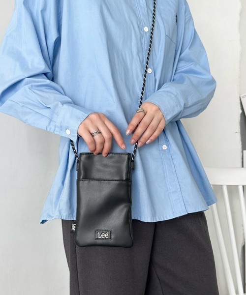 Lee/リー フェイクレザー ミニショルダー/スマホショルダー/メタル