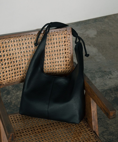 LURAKU】 Synthetic Leather Rope Handle Bag / シンセティックレザー