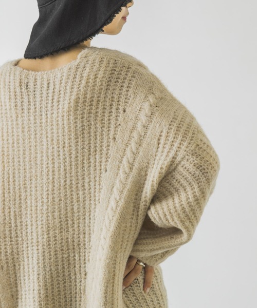 URBAN RESEARCH（アーバンリサーチ）の「アルパカ混ケーブルニット