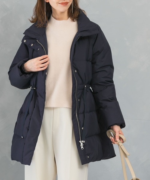 セール】撥水スタンドミドルダウンコート（ダウンジャケット/コート