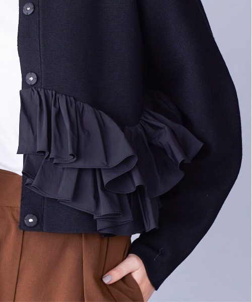 セール】スパイラルタフタラッフルニットジャケット（その他アウター