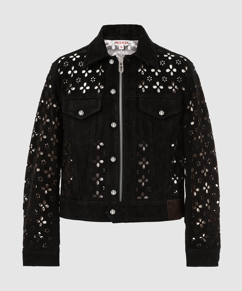 MASU（エムエーエスユー）の「FLOWER-CUT LEATHER TRUCKER JACKET