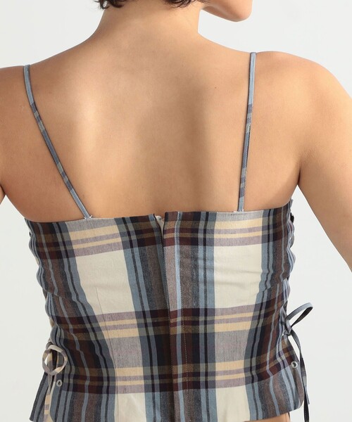 BACCA（バッカ）の「サマーチェック レースアップビスチェ（シャツ