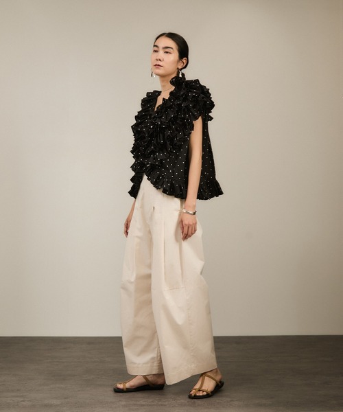 セール】【crinkle crinkle crinkle】別注フリルポンチョノースリーブ