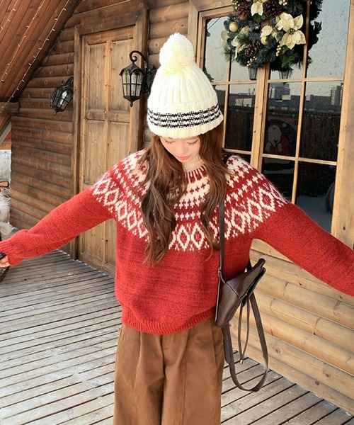 ノルディック柄ニット（ニット/セーター）｜2ly2（トゥーリートゥー