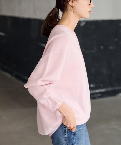 セール】ラグランスリーブ Vネックプルオーバー（ニット/セーター