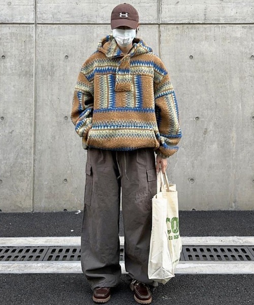 セール】ネイティブ柄ボアプルオーバー（パーカー）｜FreeZone（フリー