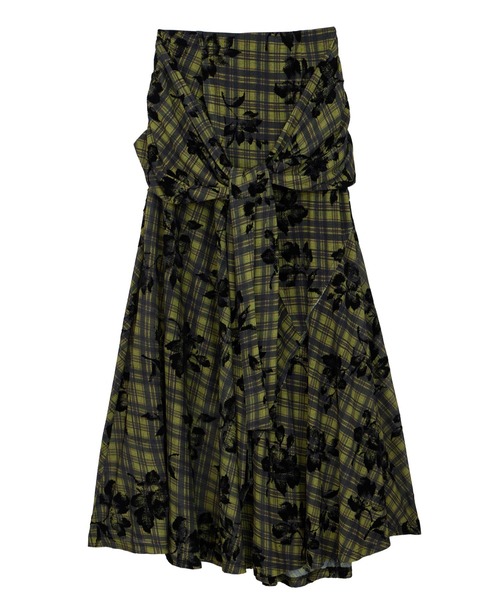 Ameri（アメリ）の「FLOCKY FLOWER TWIST SKIRT（スカート）」 - WEAR