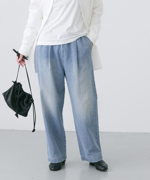 かぐれ（カグレ）の「フェードデニムイージーパンツ（デニムパンツ