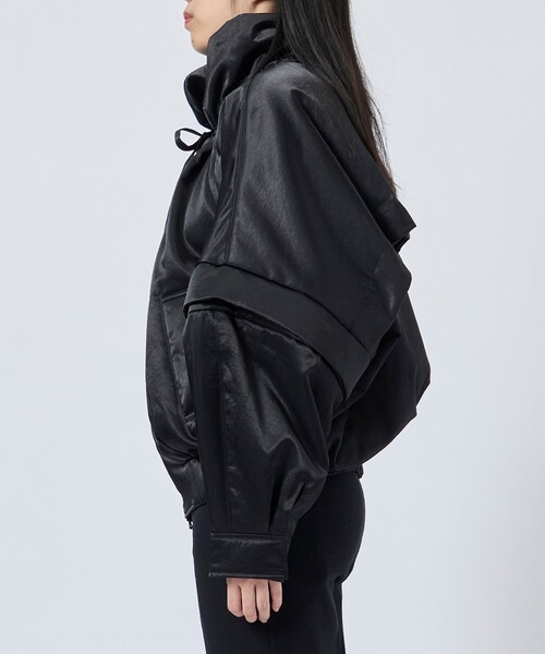 08sircus/08サーカス】Satin padded detachable bomber/デタッチャブル