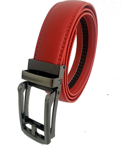 セール】牛革ベルト 穴なし レザーベルト 本革 無段階 フリーサイズ