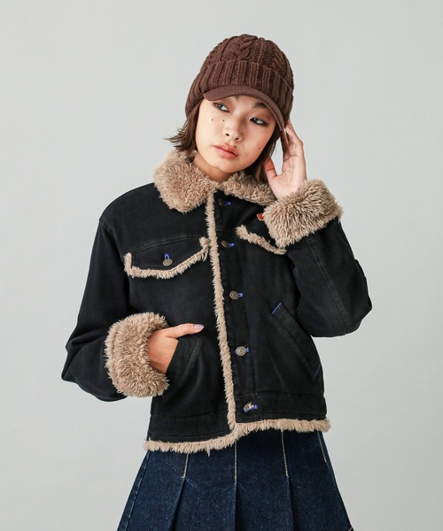 X-girl（エックスガール）の「BOA DENIM JACKET（デニムジャケット