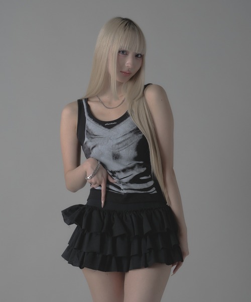 Tiered Frilled Miniskirt /ティアード フリル ミニスカート 2026年春