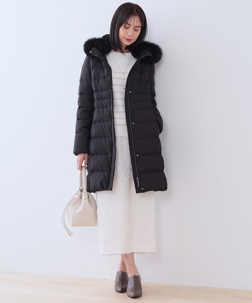 セール】【名品／撥水／抗菌防臭】ロング リサイクルダウンコート