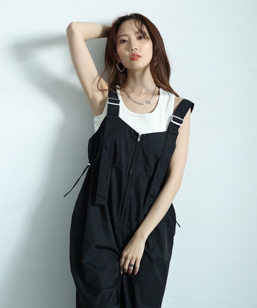 ナイロンウエストドロストサロペットパンツ（サロペット