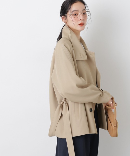 エアリーツイルベルテッドショートコート（トレンチコート）｜NANO