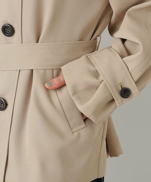 エアリーツイルベルテッドショートコート（トレンチコート）｜NANO