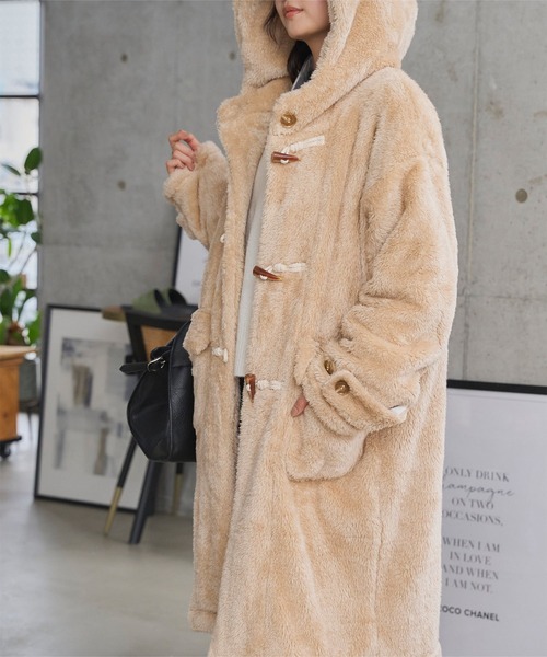 ファーフリースダッフルコート（ダッフルコート）｜KOBE LETTUCE