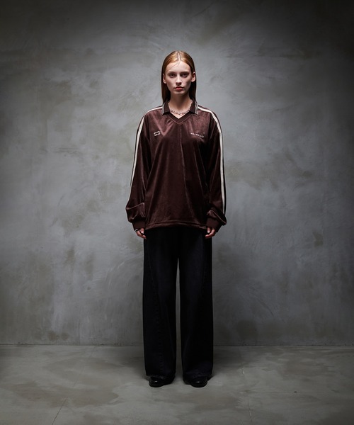 セール】VELOUR LONG SLEEVE GAME SHIRT/ベロアロングスリーブゲーム