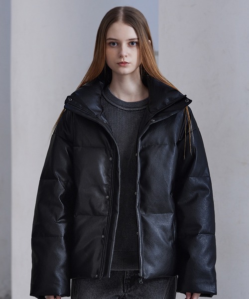 セール】【CLEL】Volume Highneck Short Padded Jacket/ボリューム