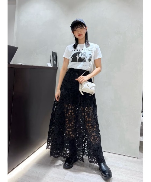 ALLSAINTS（オールセインツ）の「ROSIE BRODERIE MIDI SKIRT | ROSIE