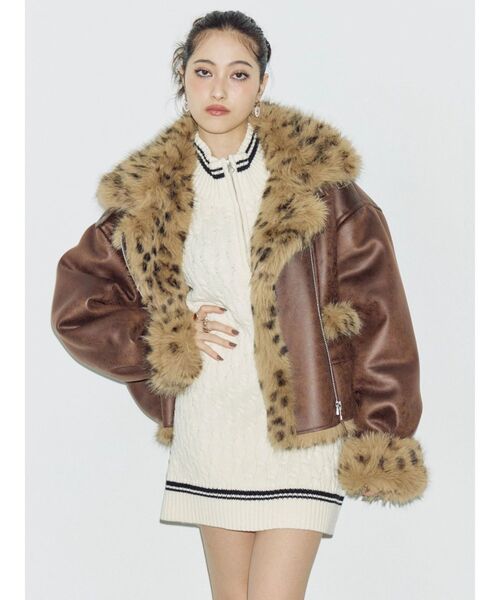 セール】リバーシブルフェイクファーブルゾン（ブルゾン）｜EVRIS