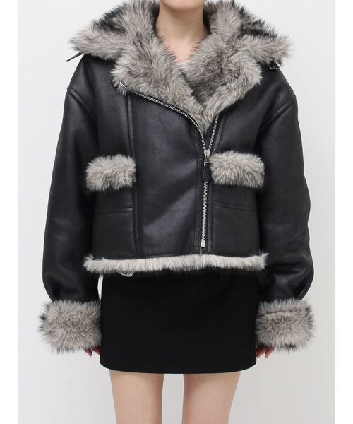 セール】リバーシブルフェイクファーブルゾン（ブルゾン）｜EVRIS