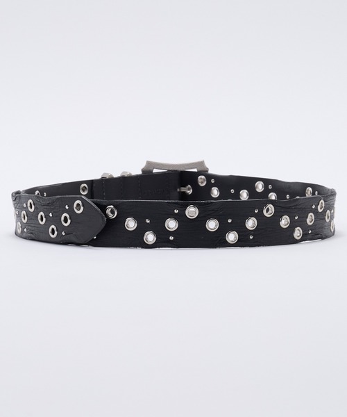 GRANCY】スタッズデザインレザーベルト / Studded Leather Belt