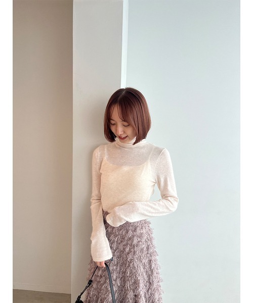 SNIDEL（スナイデル）の「バックオープンシアーニットプルオーバー