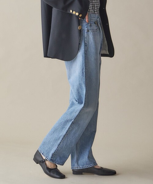 セール】SHIPS NINE CASE:〈手洗い可能〉フロント スラント デニム